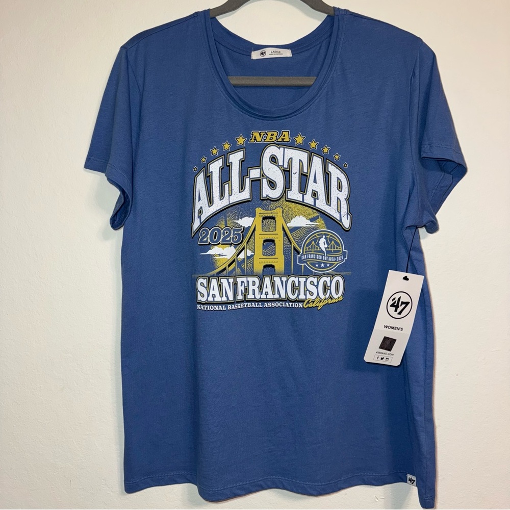 NWT Golden State Warriors Shirt 2025 All Star 47' Brand Women’s L San Francisco